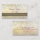 Carte De Visite Élégant professionnel moderne, Striped Bokeh (Devant / Derrière)