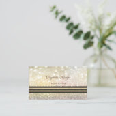 Carte De Visite Élégant professionnel moderne, Striped Bokeh (Debout devant)