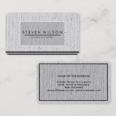 Carte De Visite Élégant Professionnel Moderne subtil Linge de mais (Devant / Derrière)