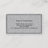 Carte De Visite Élégant Professionnel Moderne subtil Linge de mais (Dos)