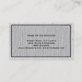 Carte De Visite Élégant Professionnel Moderne subtil Linge de mais (Dos)