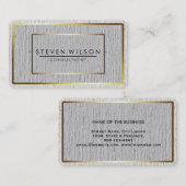 Carte De Visite Élégant professionnel moderne subtil or ordinaire (Devant / Derrière)