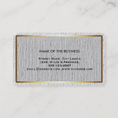 Carte De Visite Élégant professionnel moderne subtil or ordinaire (Dos)