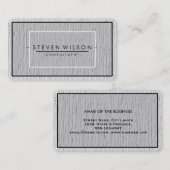 Carte De Visite Élégant Professionnel Moderne Subtile Plain (Devant / Derrière)