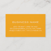 Carte De Visite Élégant professionnel Monogram Plain Tangerine (Dos)