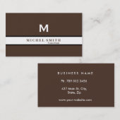 Carte De Visite Élégant professionnel Monogramme Cosmetologue Or (Devant / Derrière)