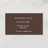 Carte De Visite Élégant professionnel Monogramme Cosmetologue Or (Dos)