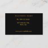 Carte De Visite Élégant professionnel Monogramme Cosmetologue Or (Dos)