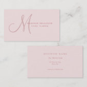 Carte De Visite Élégant professionnel Monogramme moderne noir & bl (Devant / Derrière)