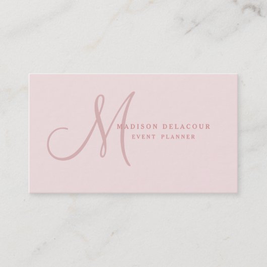 Carte De Visite Élégant professionnel Monogramme moderne noir & bl (Devant)