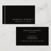 Carte De Visite Élégant professionnel noir moderne (Devant / Derrière)