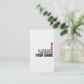 Carte de visite élégant professionnel noir rouge (Debout devant)