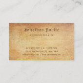 Carte De Visite Élégant professionnel Nostalgique vieux papier loo (Dos)