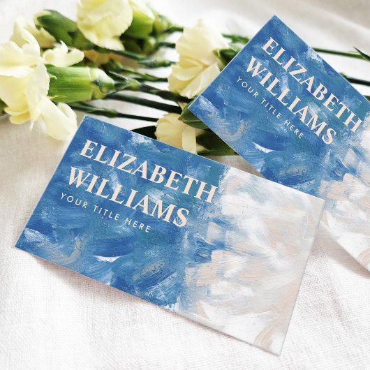 Carte De Visite Elégant professionnel Océan Abstrait