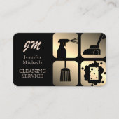 Carte De Visite Élégant professionnel or (Devant)