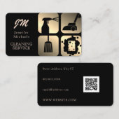 Carte De Visite Élégant professionnel or  (Devant / Derrière)