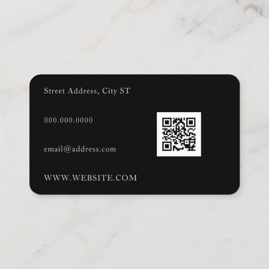 Carte De Visite Élégant professionnel or  (Dos)