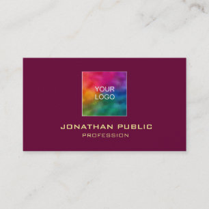 Carte De Visite Élégant professionnel or couleur Texte Luxe