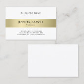 Carte De Visite Elégant professionnel or look simple moderne Plain (Devant / Derrière)