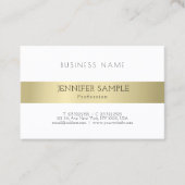 Carte De Visite Elégant professionnel or look simple Plain moderne (Devant)