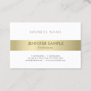Carte De Visite Elégant professionnel or look simple Plain moderne