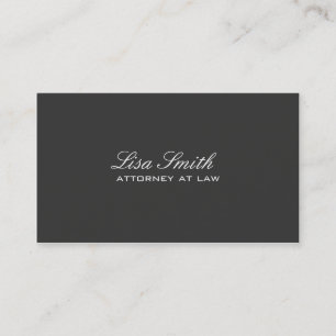 Carte De Visite Élégant professionnel simple Avocat noir