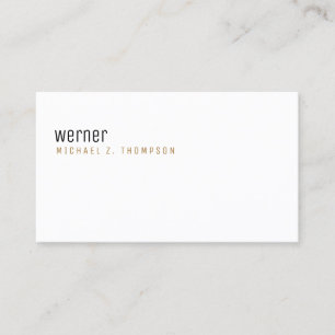 Carte De Visite élégant professionnel simple blanc