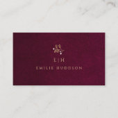 Carte De Visite Élégant Professionnel Simple Bourgogne (Devant)