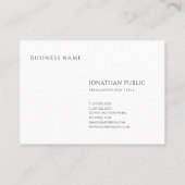 Carte De Visite Élégant Professionnel Simple Design Moderne Modèle (Dos)