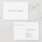 Carte De Visite Élégant Professionnel Simple Design Moderne Modèle (Devant / Derrière)