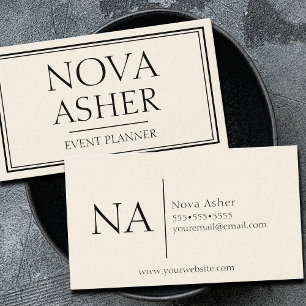 Carte De Visite Élégant Professionnel Simple Minimaliste Monogramm