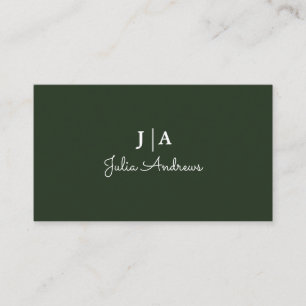 Carte De Visite Élégant Professionnel Simple Monogramme Minimal Ve