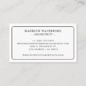 Carte De Visite Élégant Professionnel Simple Monogramme Minimalist (Dos)