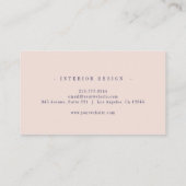 Carte De Visite Élégant professionnel simple Monogramme minimalist (Dos)