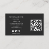Carte De Visite Élégant Professionnel Simple Monogramme Minimalist (Dos)