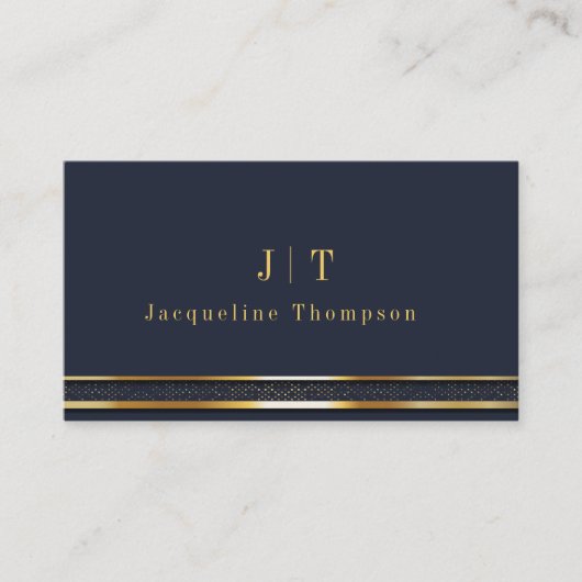 Carte De Visite Élégant professionnel simple Monogramme minimalist (Devant)