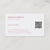 Carte De Visite Élégant Professionnel Simple Monogramme Minimalist (Dos)