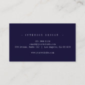 Carte De Visite Élégant Professionnel Simple Monogramme Minimalist (Dos)