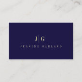 Carte De Visite Élégant Professionnel Simple Monogramme Minimalist (Devant)