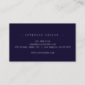 Carte De Visite Élégant Professionnel Simple Monogramme Minimalist (Dos)