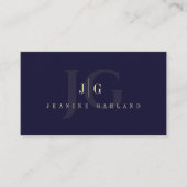 Carte De Visite Élégant Professionnel Simple Monogramme Minimalist (Devant)