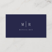 Carte De Visite Élégant Professionnel Simple Monogramme Minimalist (Devant)