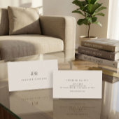 Carte De Visite Élégant professionnel simple Monogramme minimalist