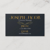 Carte De Visite Élégant Professionnel Simple Monogramme Minimalist (Dos)