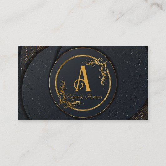 Carte De Visite Élégant Professionnel Simple Monogramme Minimalist (Devant)