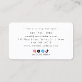 Carte De Visite Élégant Professionnel Simple Monogramme Minimalist (Dos)