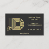 Carte De Visite Élégant Professionnel Simple Monogramme Minimalist (Dos)