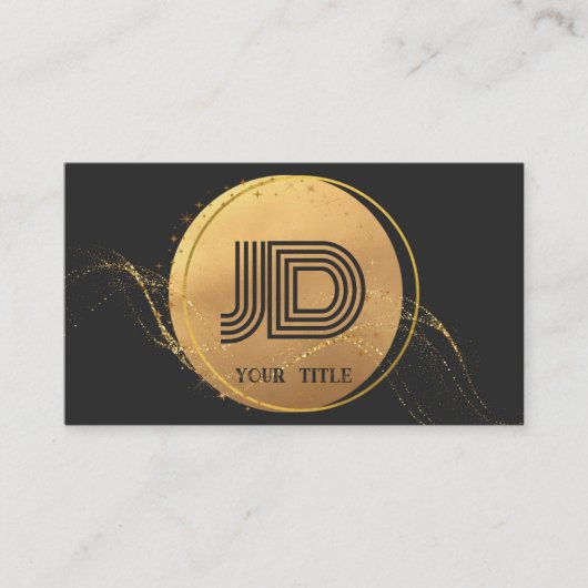 Carte De Visite Élégant Professionnel Simple Monogramme Minimalist (Devant)