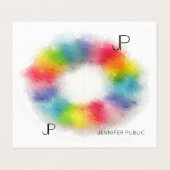 Carte De Visite Élégant professionnel simple Monogramme moderne pl (Extérieur déplié)