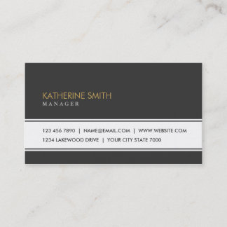 Carte De Visite Élégant professionnel simple Noir et Blanc